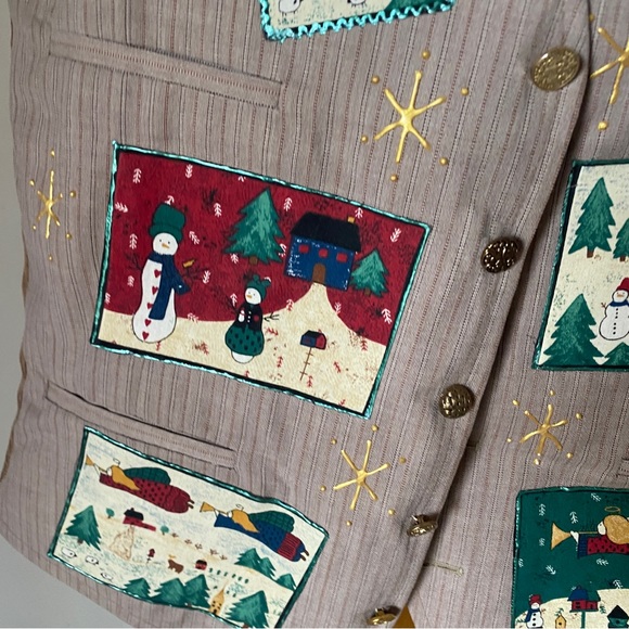 Vintage Handmade Christmas/Holiday Vest - Picture 3 of 5